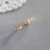 The Budsea 14K Gold Plated CZ Simulated Diamond Stackable Ring