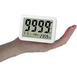 LUCKY TIME 9999 Days Digital Countdown Clock, Large Display LCD Timer & Real-Time Clock & Calendar for Count Up/Down to Retirement, Wedding, Birthday, Holiday, Magnetic Back & Stand for Fridge/Desk