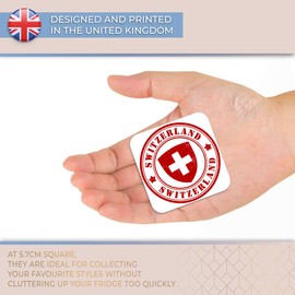 Destination Vinyl ltd Fridge Magnet - Switzerland Flag Travel Swiss Ski Resort 5392