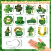 Barydat Set of 24 St. Patrick's Day Wood Shower Curtain