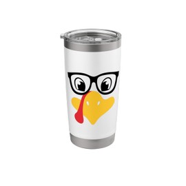 Thanksgiving Turkey Face Matching Family Cute Costume Kids Stainless Steel Insulated Tumbler