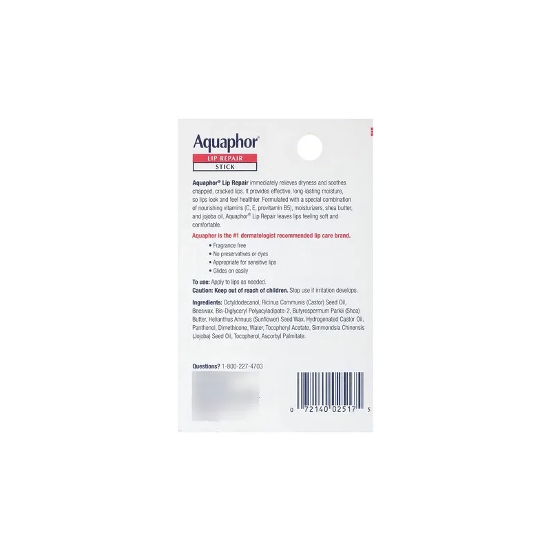 Aquaphor Lip Repair Stick Bálsamo Labial Para Labios 2 Pack