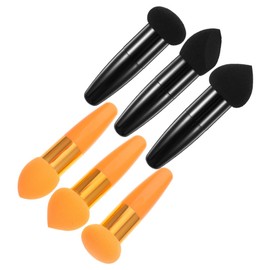 Beavorty 2 Set Makeup Applicator Set Portable Angled Foundation Blender Pens Soft Makeup Sponges for Blending Foundation Concealer Powder Compact Travel Friendly Beauty Tools