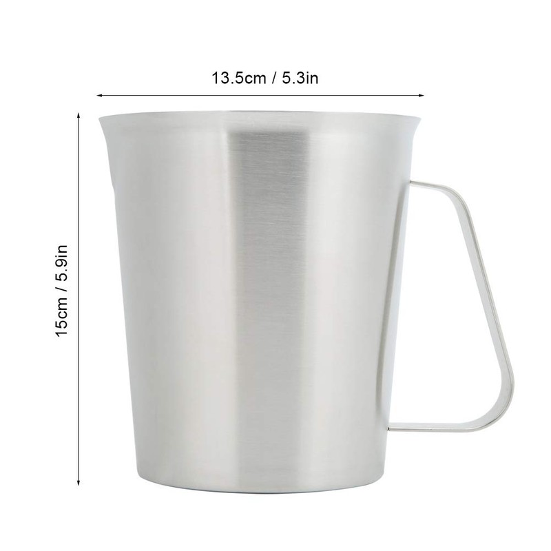 Messbecher aus Edelstahl, 1500 Ml, Zum Backen Und Kochen.