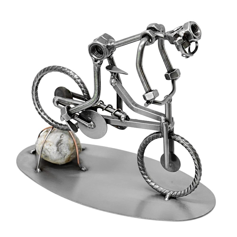 Screw Manikin MTB Mountain Bike Cycling Stone-Hand-Made Gift Idea