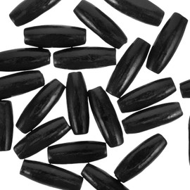 SEWACC 50pcs Wooden Oval Beads for Jewelry Making Craft Supplies Macrame Projects Natural Unfinished Wood for Bracelets Necklaces and Decorations