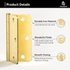 AmzGod Door Hinges Satin Brass - 30 Pack Gold Door