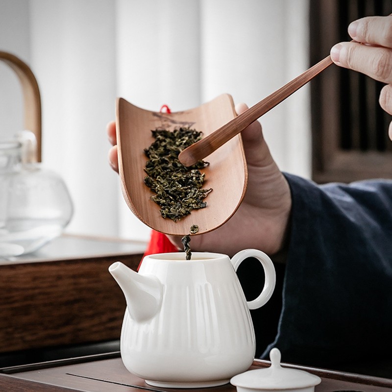 4Pcs set Tea Scoop Set Bamboo Hand Made Carving Tea