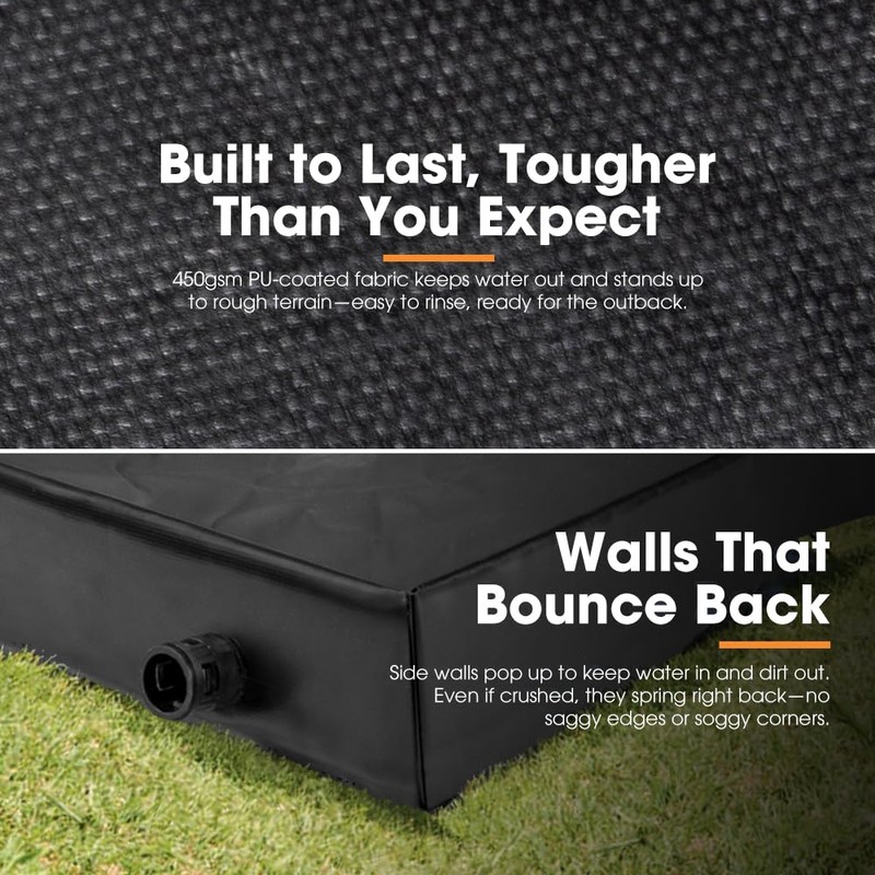 SAN HIMA Portable Shower Pan 41"x41" - Foldable Camping Shower