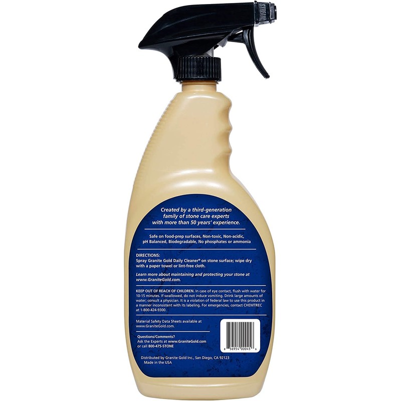 Granite Gold Daily Cleaner Spray Streak-Free Cleaning for Granite, Marble,
