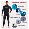 Lemorecn Mens Wetsuits Jumpsuit Neoprene 3/2mm Full Body Diving Suit(CA3031BLUE-M)