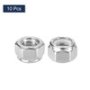 sourcing map 10Pcs 5/16"-18 Nylon Insert Hex Lock Nuts, 304