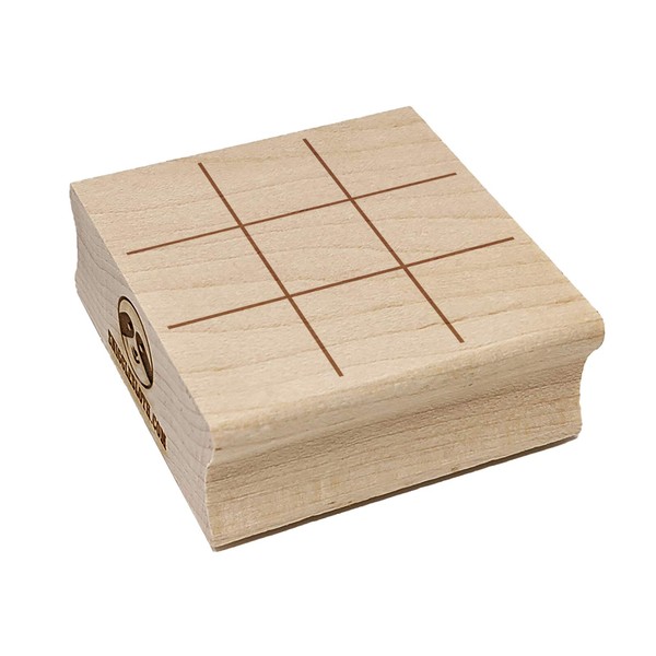 Tic Tac Toe Fill-in Game Grid Square Rubber Stamp for