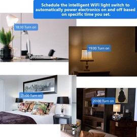 Casquillo de bombilla inteligente, control WiFi de bombillas inteligentes, temporizador de reloj despertador, compatible con