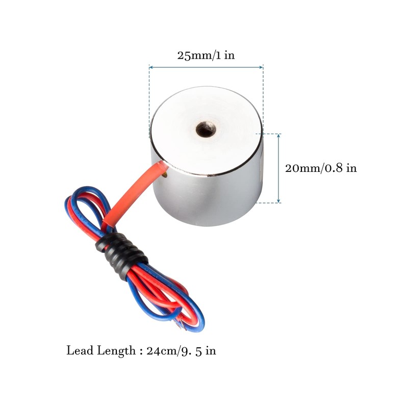 QUARKZMAN 50N DC 5V Electromagnet x 1 Piece Metal Sucked