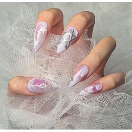 [In-Store Special Discount]Y2K 2 Colors Handmade Nail Tips - Ballerina / [입점초특가할인]Y2K 2컬러 대왕별 수제네일팁 - 발레리나