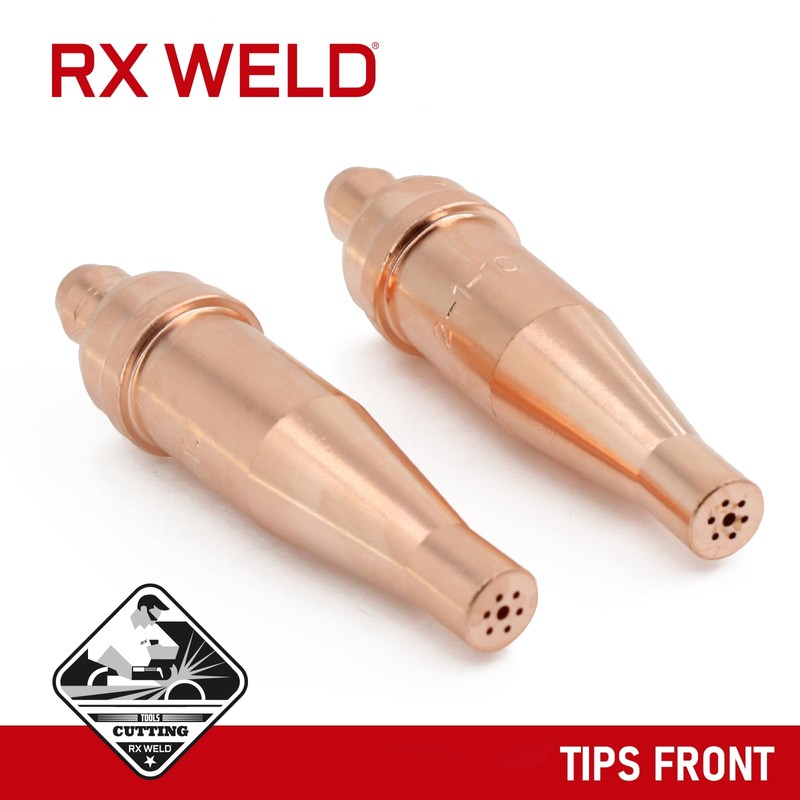 RX WELD 2-1-101 Acetylene Cutting Torch Tips, Fit V-Style Heavy