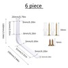 Wall Bracket Shelf, Pack of 6 Angle White for Shelves,