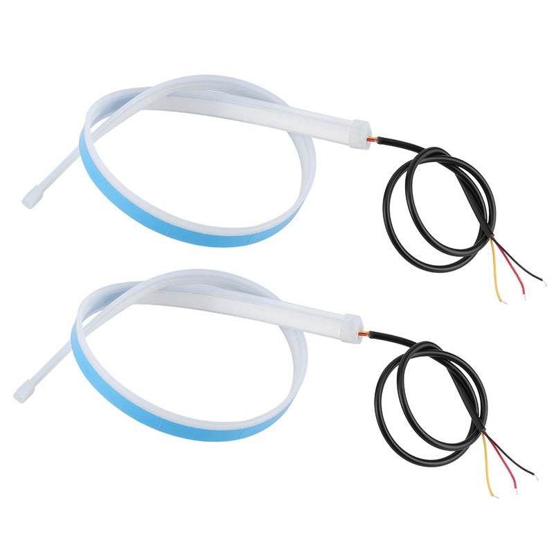 2Pcs LED Daytime Running Light Sequential Flexible Turn Signal Strip