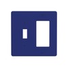 Matte Royal Blue 2 Gang Combination 1-Toggle 1-Decorator/Gfci Device Wall