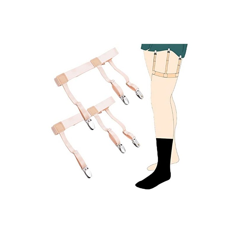 Jixin4you 2-piece Set, Shirt Garter, Men's, Women's, Stretch, Leak Proof,