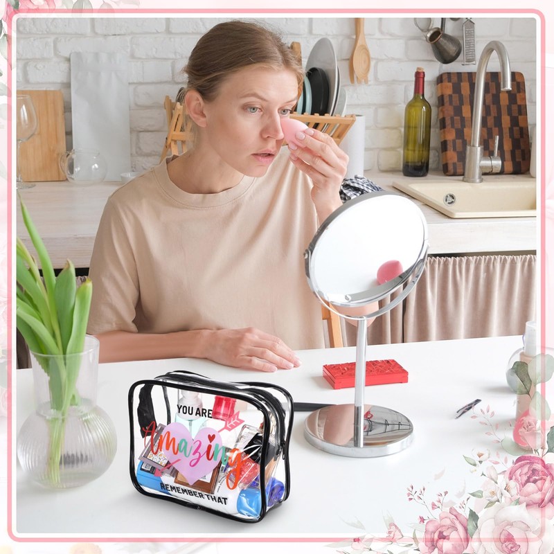 Honeydak 10 Pcs Clear Makeup Bag Inspirational Women Gifts You
