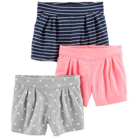 Simple Joys by Carter's Knitted Shorts for Toddlers, Girl Shorts, Pack of 3