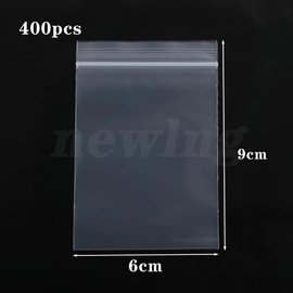 newlng 400piece Small Plastic Sealable Small Grip Seal Bags Single size 6cmX9cm Resealable Clear Plastic Small Bags Plastic Storage Jewellery Samples Seeds Coins small plastic bags