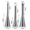 3Pcs Cream Icing Piping Nozzle, Stainless Steel Long Cream Puff