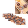 6Pcs Wood Coasters Innovative Insulation Cup Mat Pad Craft Works