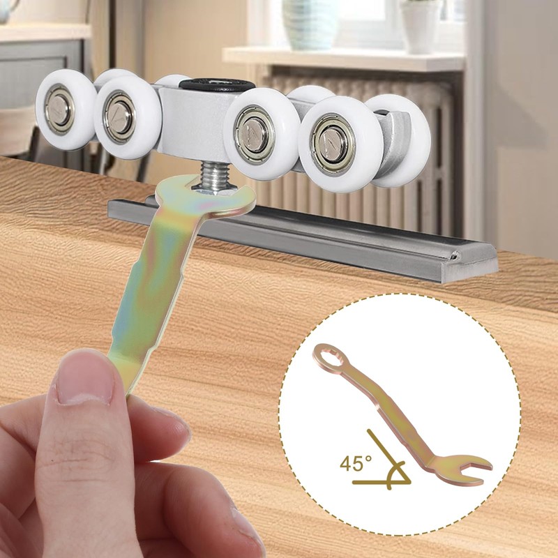 4 Pcs 3/8" Pivot Pocket Door Wrench, Bi-Fold Doors Hardware