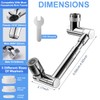 1440° swivel faucet extender, sink faucet aerator extender, swivel extendable