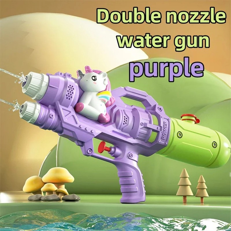 Cartoon Water Gun Toy for Kids – Double-Nozzle Unicorn &