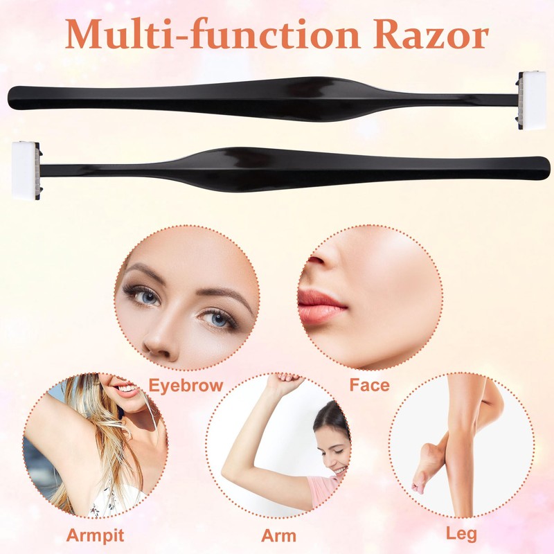 CustomyLife 24 Pack Eyebrow Trimmer Razors, Stainless Steel Face Razors