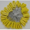 Plastic Padlock Security Seal with Large Shackle Metal Wire (Yellow,