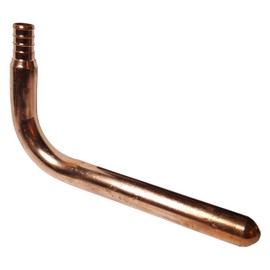 1 PIECE XFITTING COPPER STUB OUT ELBOW FOR 1/2" PEX TUBING 3 1/2" X 6" - LEAD FREE BRASS