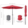 Yescom 9FT UV50+ 3000PA Aluminum Patio Umbrella with Crank Tilt