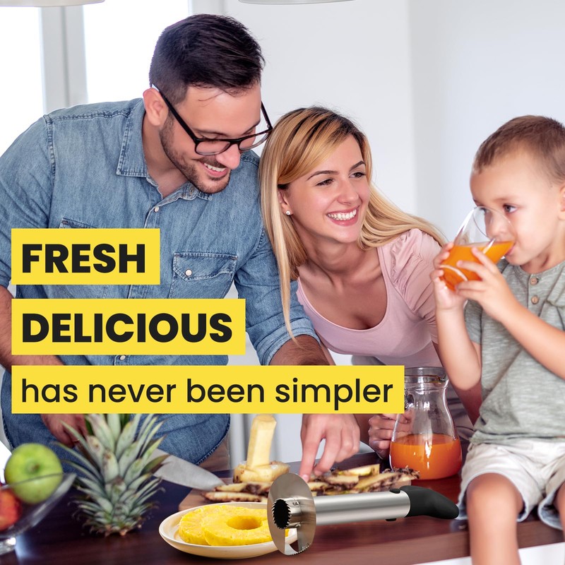AUBENR Premium Pineapple Corer and Slicer Tool - Sharp Pineapple