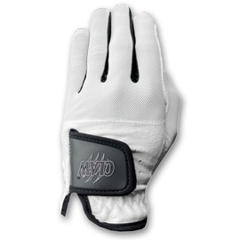 CaddyDaddy Claw Pro Men’s Golf Glove - Breathable, Long Lasting (White, Large, Worn on Left Hand)