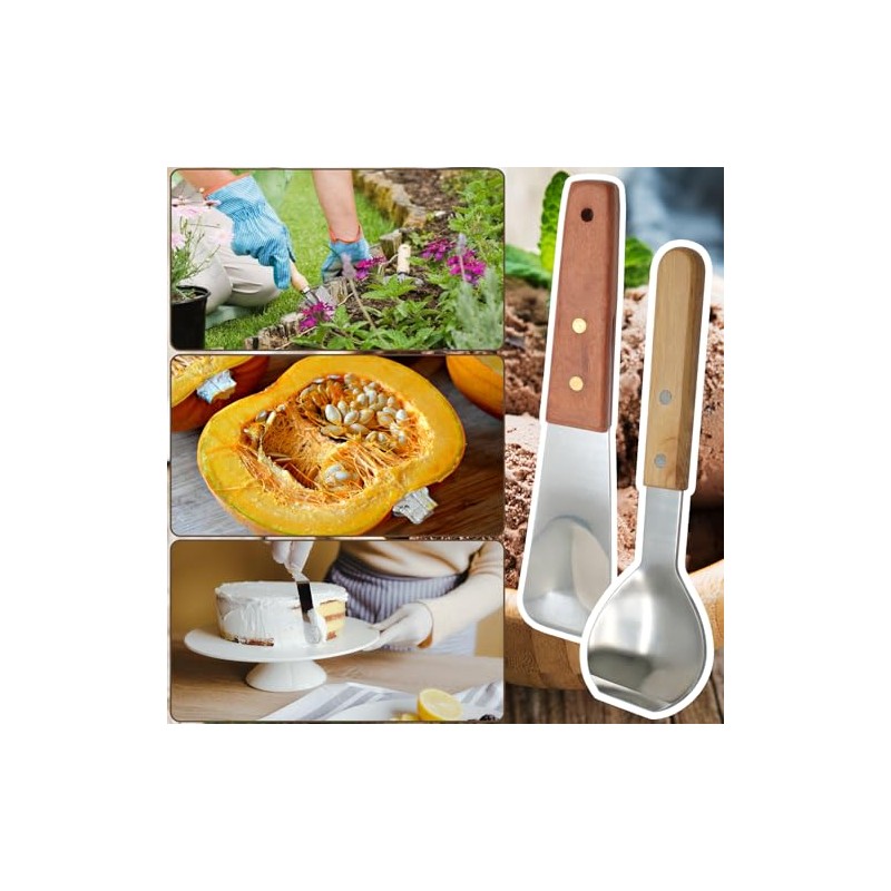 Juego de 2 palas para helado, acero inoxidable con mango