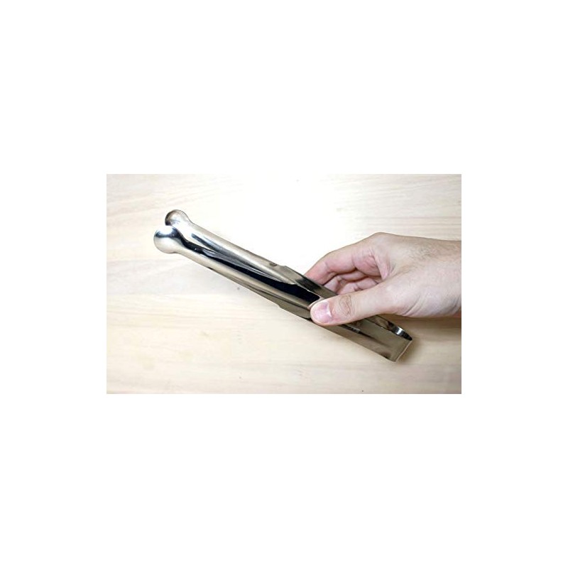 Linden Yonas Stainless Steel Tongs, 9.1 inches (23 cm)