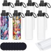 20oz sublimation sport tumblers blanks with two lids flat edge