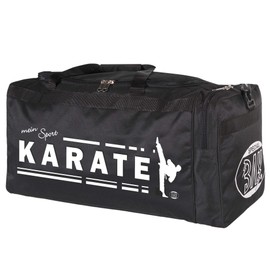 BAY Kata Kumite Budo XL Sports Bag Black 70 x 32 x 30 cm Kata Martial Arts with Print Motif Karate Sport Karate Figure