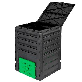 SUPER DEAL Garden Compost Bin 120 Gallon (450 L) Outdoor Large Capacity Composter BPA-Free Material for Fast Creation of Fertile Soil, Easy to Assemble