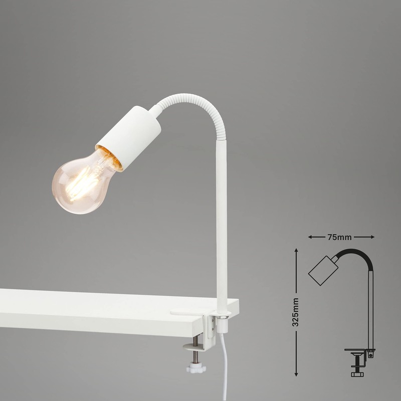 BRILONER Leuchten 2600-016 Clamp Lamp 1x E27 Max. 10 Watt