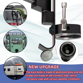 Fistihon RV Clothes Drying Rack, Four 15.3" Long Rack Arms, Aluminum, 304 Stainless Steel Accessories, No Drilling Anti-Rust for Ladder, Boats, RV, Camper, Trailer, Travel, Hotel, Home