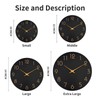 Mosewa Large Wall Clock 16 Inch Black Battery Operated Silent