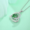 Starchenie Birthstone Heart Pendant Necklace for Women 925 Sterling Silver