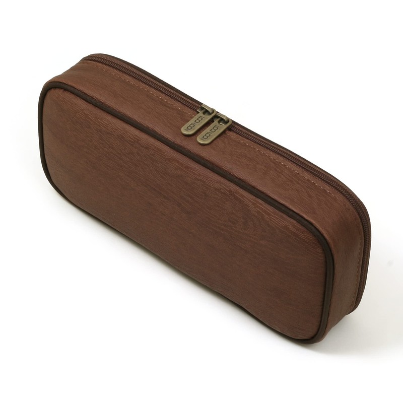LOONLOON 664 Wood Pencil Case, Braun, Pencil case, stylish, simple
