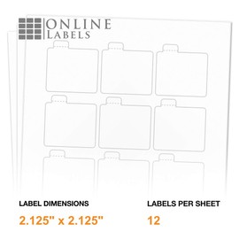 2.125 x 2.125 Lip Balm Labels - Pack of 300 Labels, 25 Sheets - Inkjet/Laser Printer - Online Labels